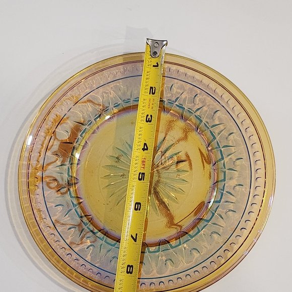 Vintage Amber Carnival Glass Park Lane Colonial Pattern by Indiana Glass - Picture 5 of 10